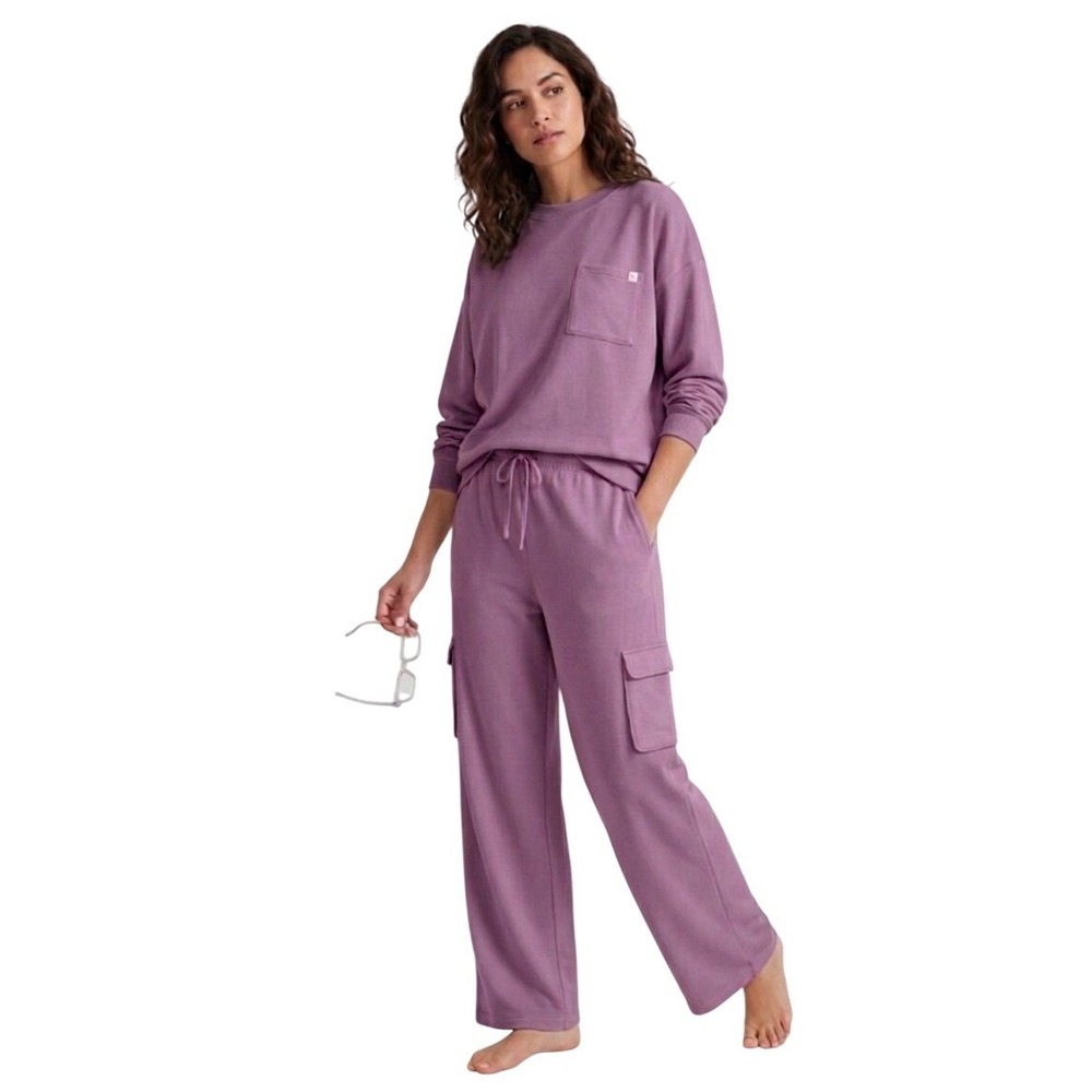 State of Day Intimates Loungewear Set Cargo Pants‎ Sweatshirt Soft Cozy Medium
